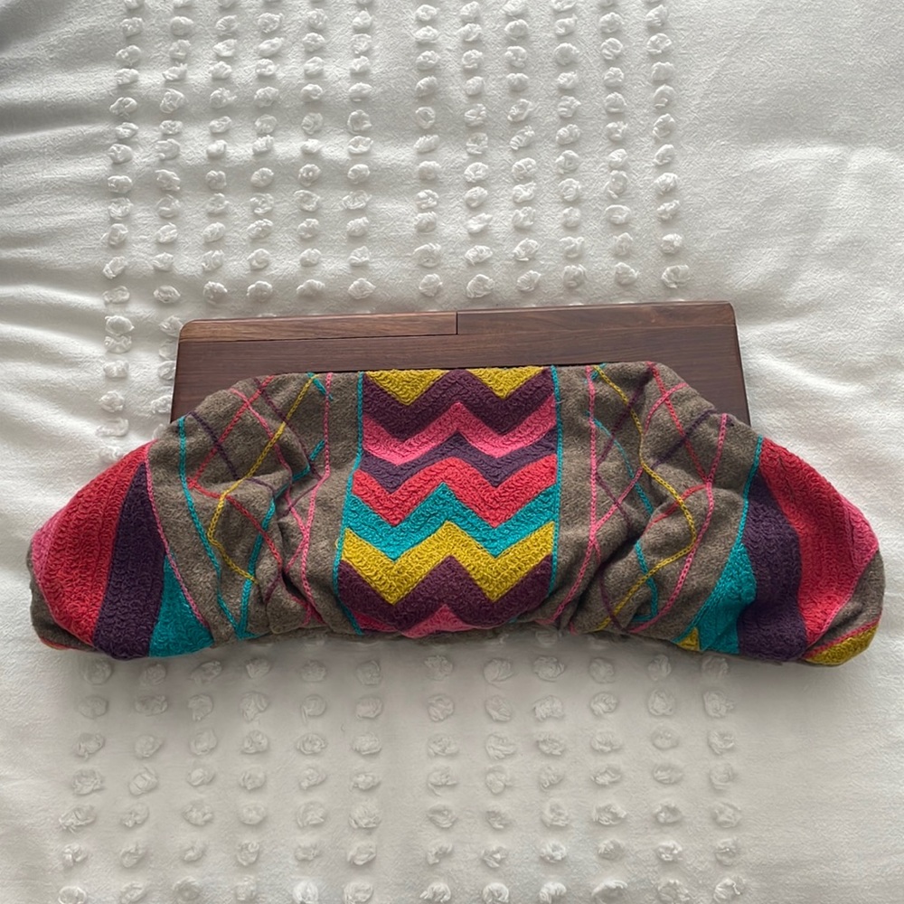 Beautiful boho multicolored clutch